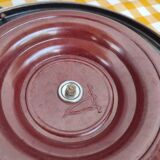 Turntable with earthenware pastry and bakelite floral decoration