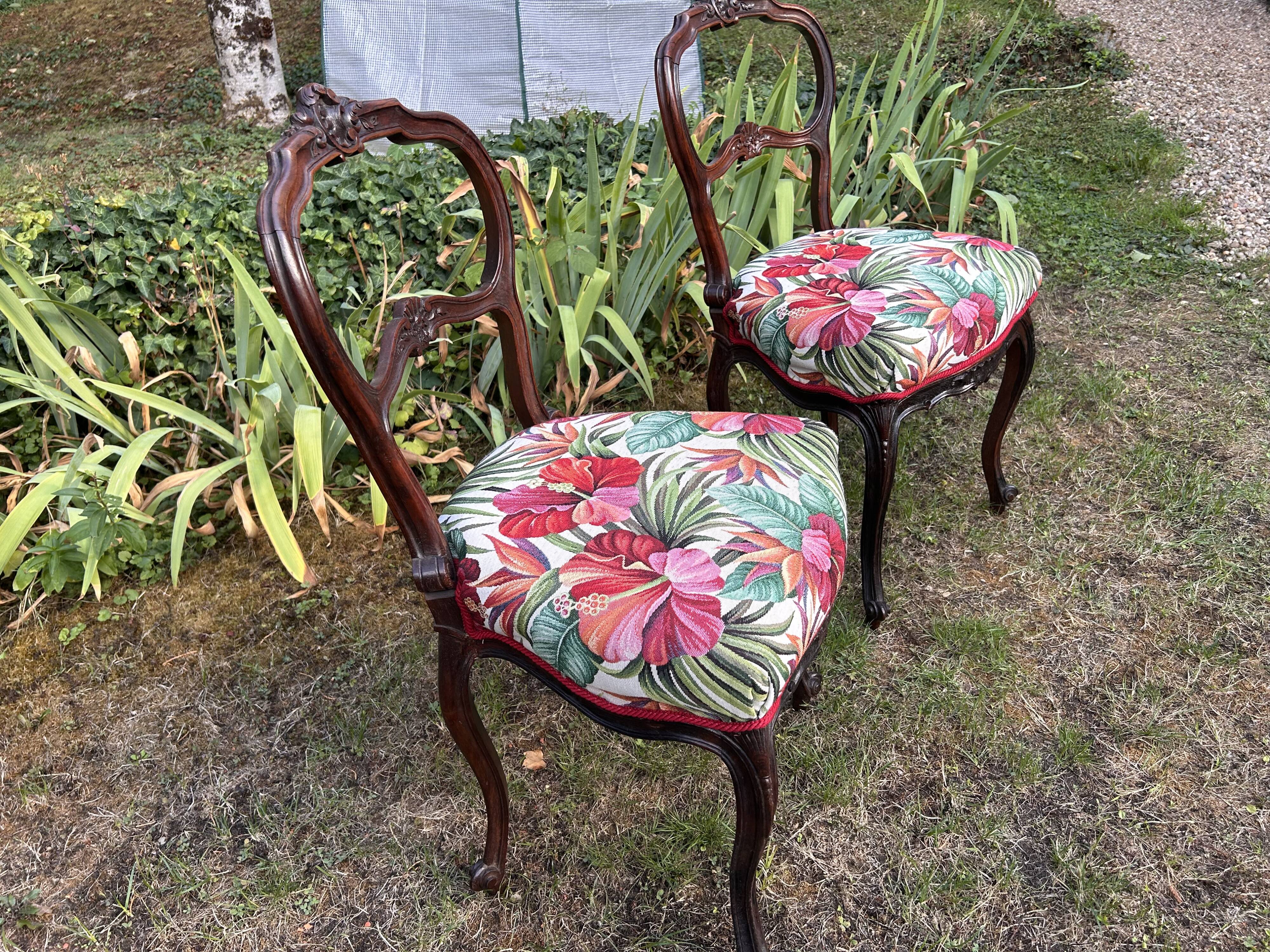 Antique walnut chairs
