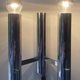Double chrome wall lamp, Gaetano Sciolari, vintage, 70s