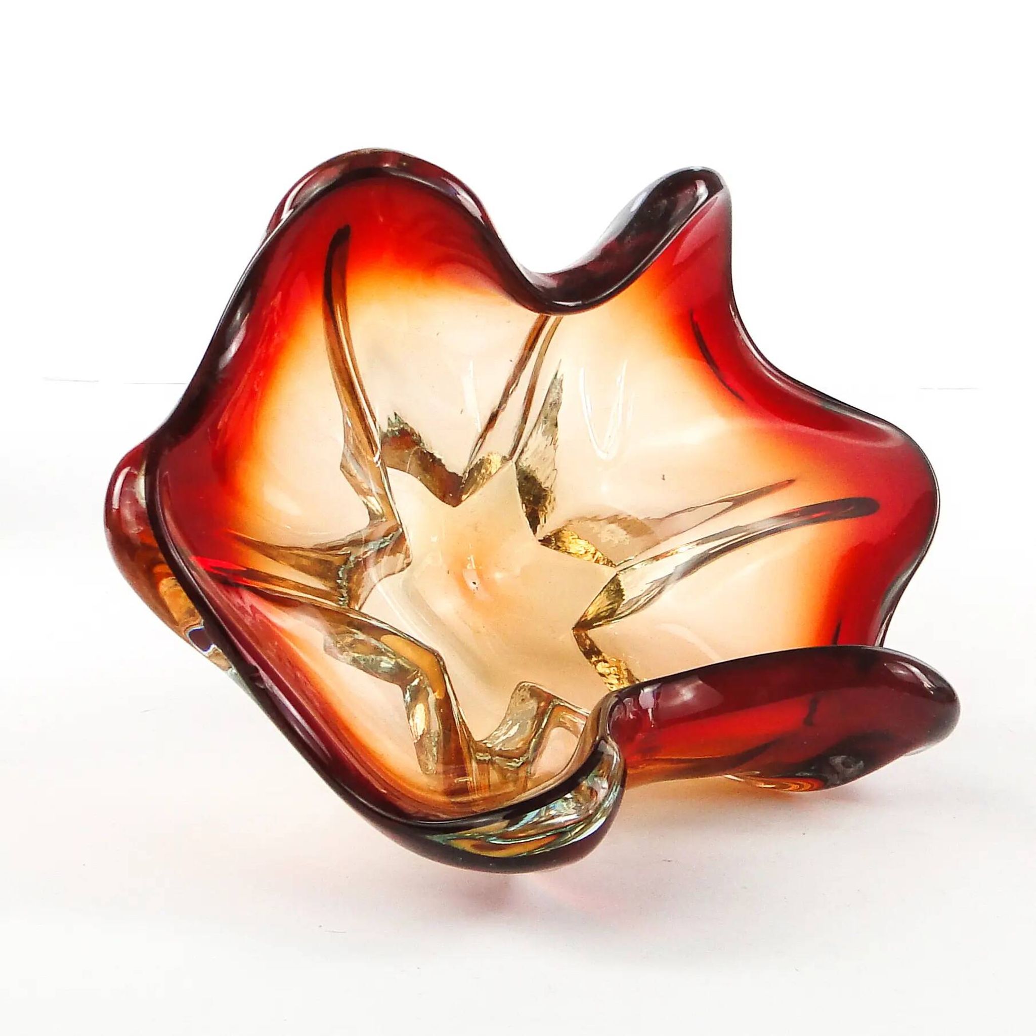 Murano Sommerso bowl, glass, design by F. Poli, Italy, 1950s