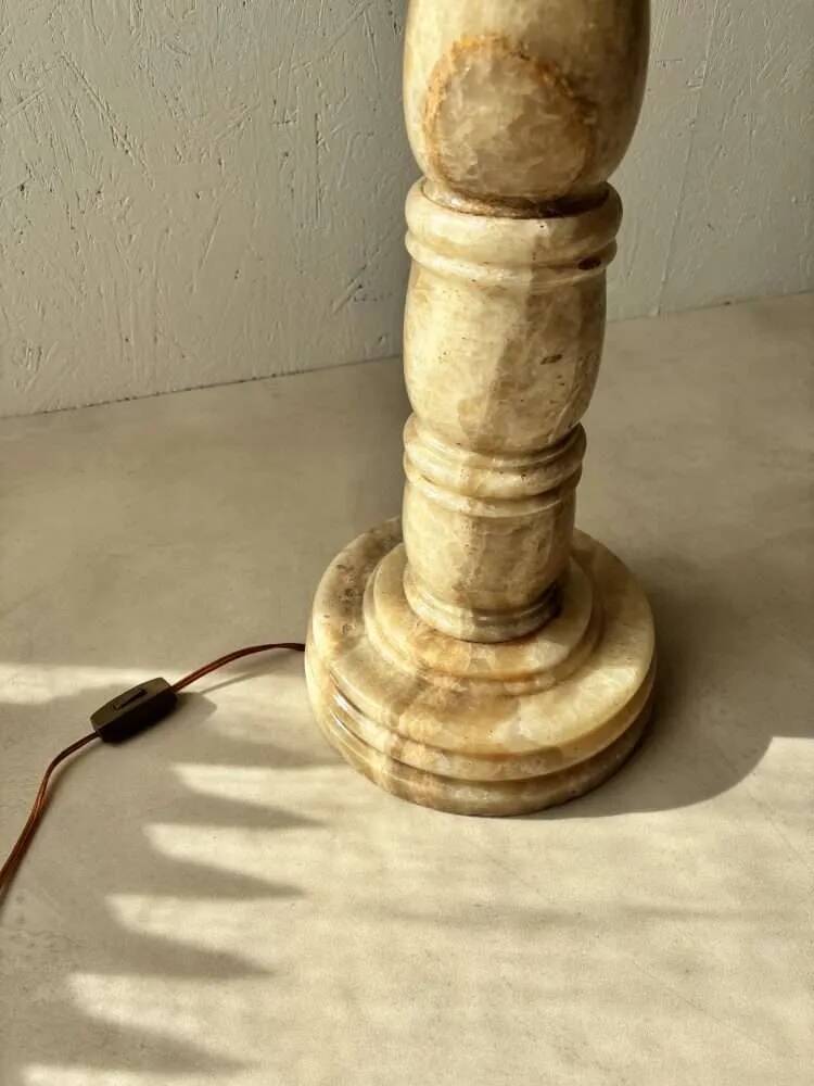 Rare mid-century floor lamp in alabaster