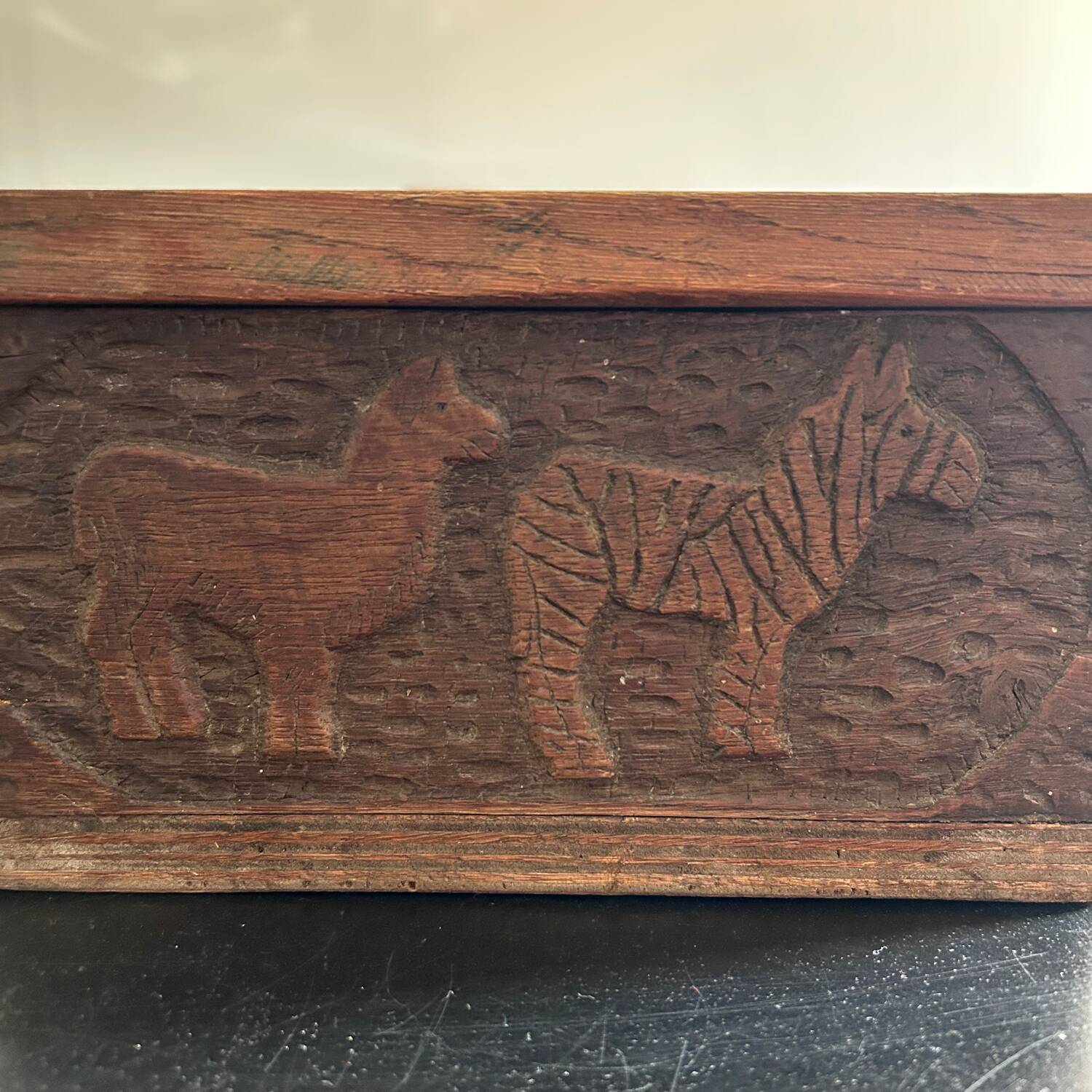 Small carved ethnic chest