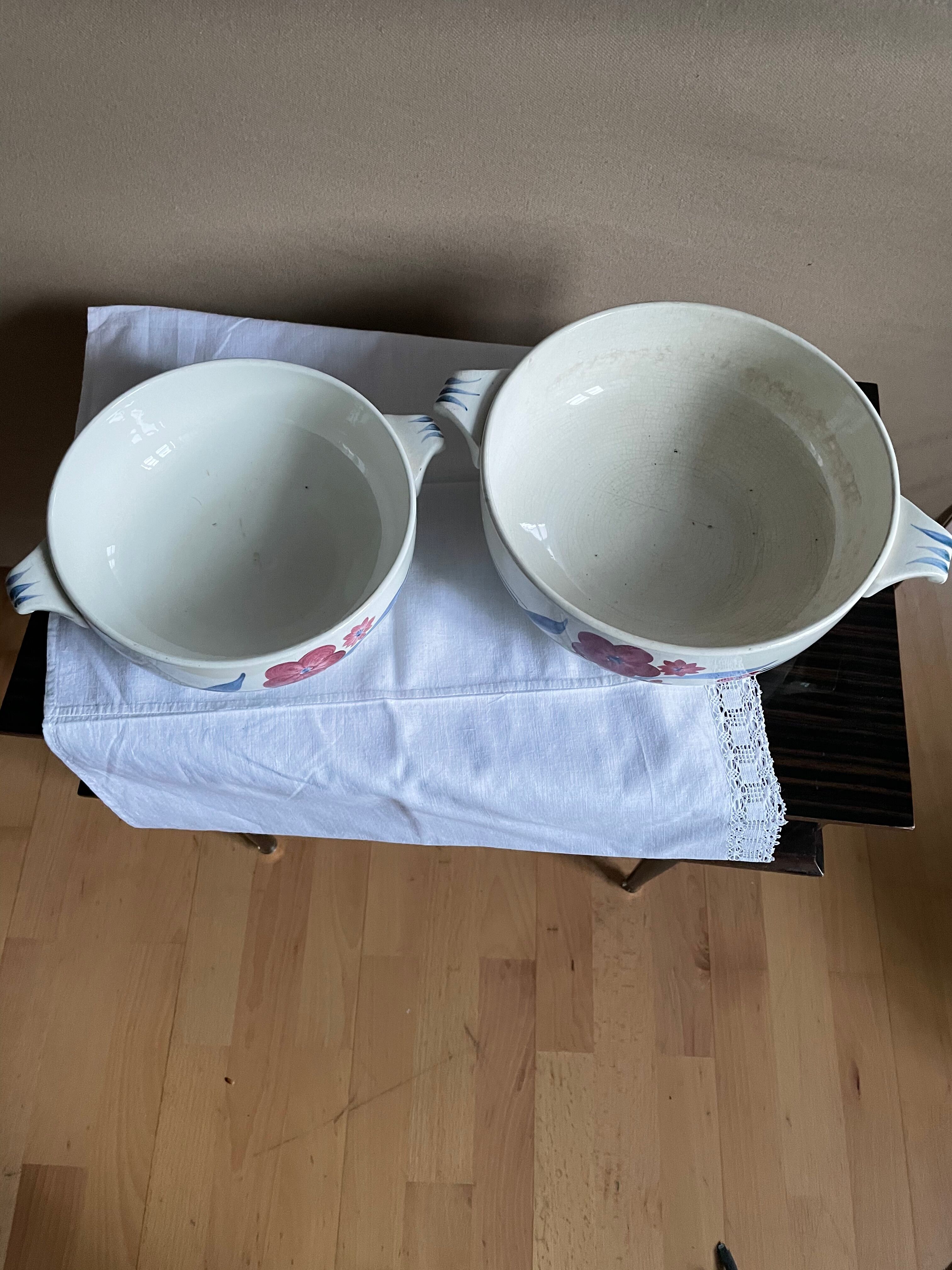 2 salad bowls Art Deco Gien pontoise