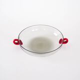Glass bowl, Italian design, 1970s, made in Italy