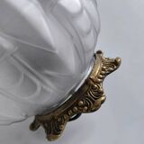 Art Deco ceiling light in frosted glass and bronze 1920