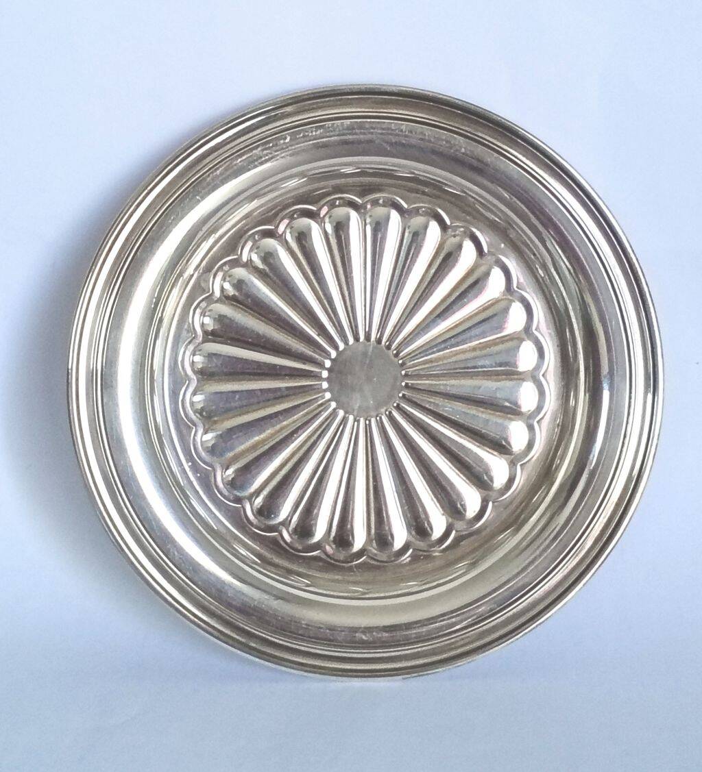 Christofle silver-plated wine bottle coasters