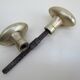 Antique oval brass door handles