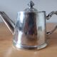 Vintage silver-plated metal teapot, pottery style