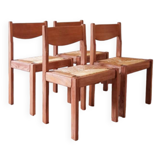 4 Maison Regain straw chairs