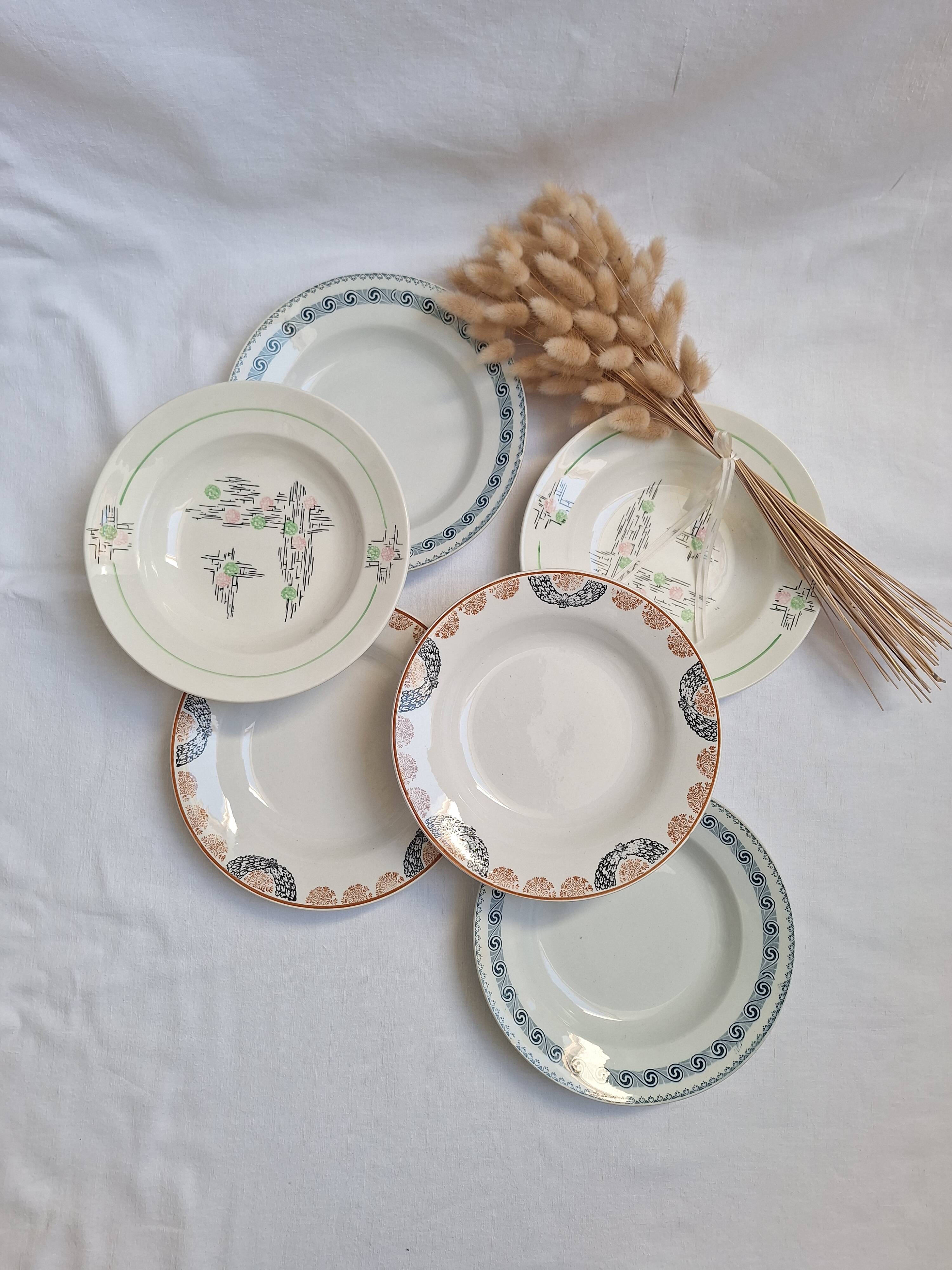 Assiettes creuses HBCM, St Amand