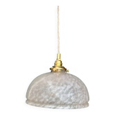 Vintage Clichy White Glass Pendant Lampshade