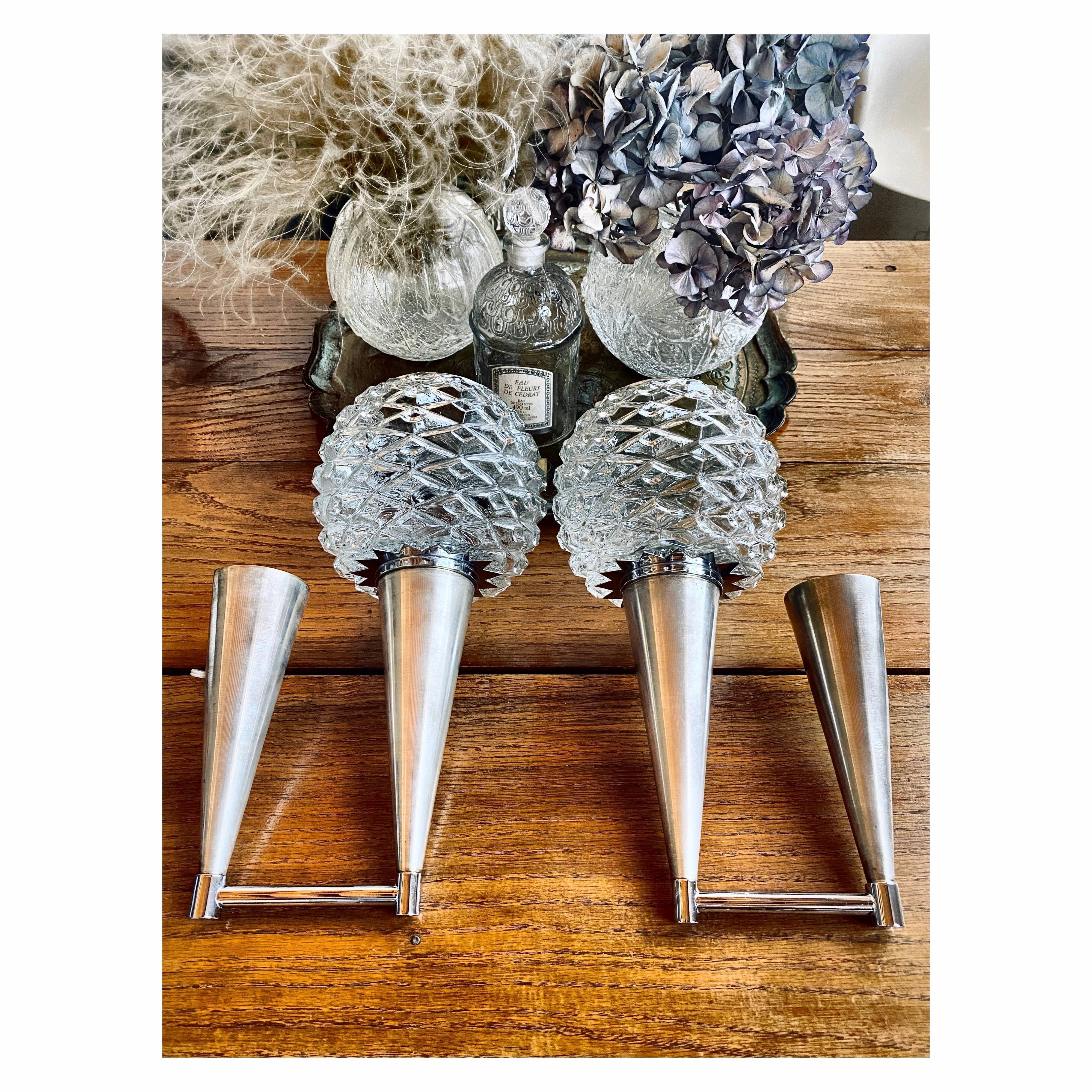 Pair of torch sconces