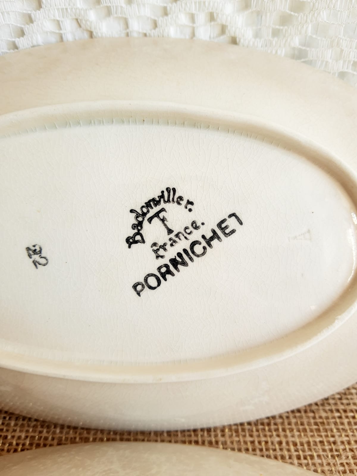 Set of 2 vintage Badonviller France Pornichet dishes
