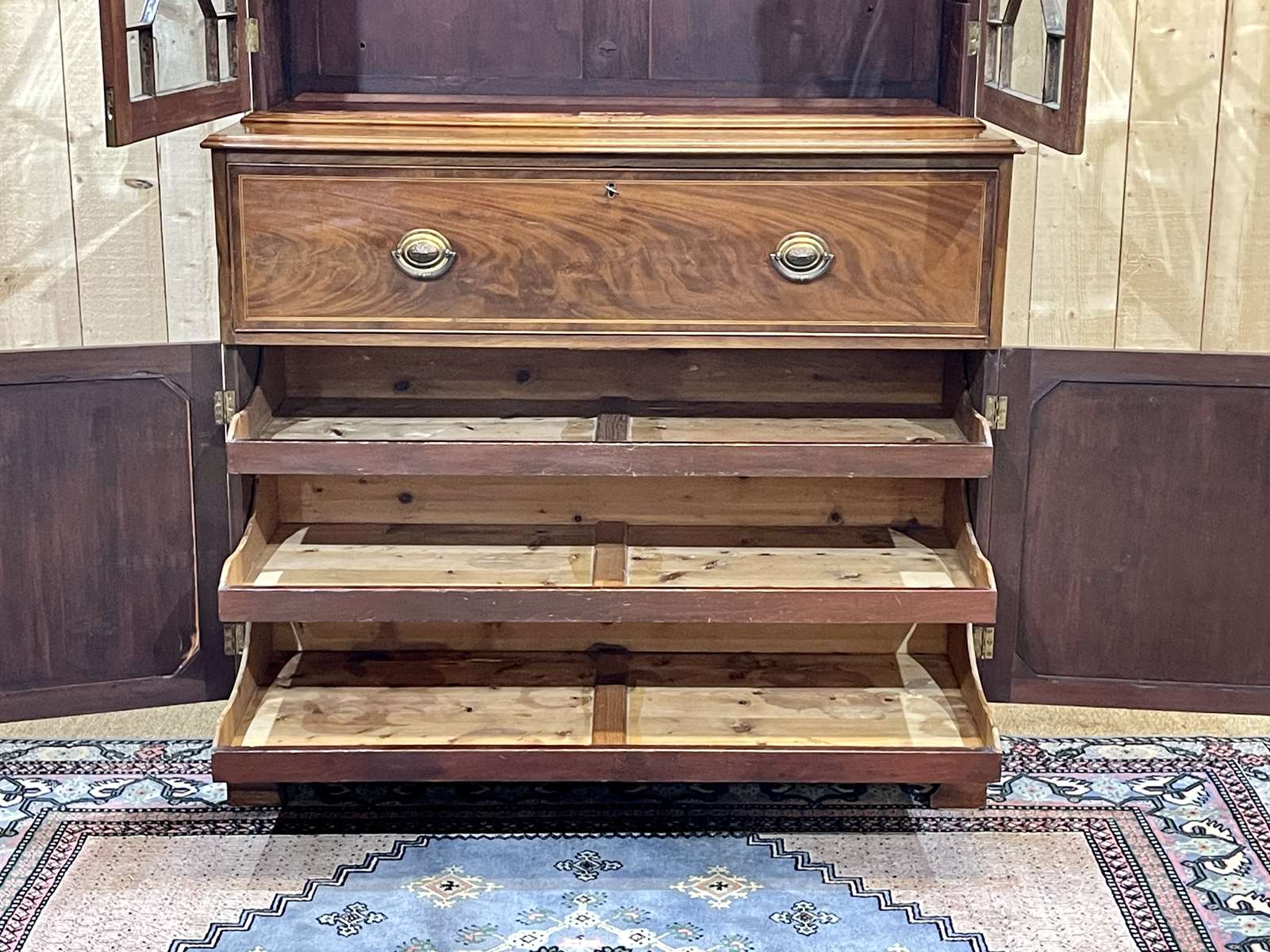 Nineteenth-century English mahogany scriban