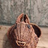 Vintage French basket, rabbit shaped
