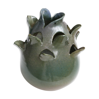 Vase, ceramic "Artichoke" signed Kostanda Vallauris, 70's