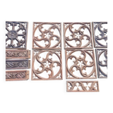 Lot de boiseries anciennes en chêne sculpté - style gothique XIXe