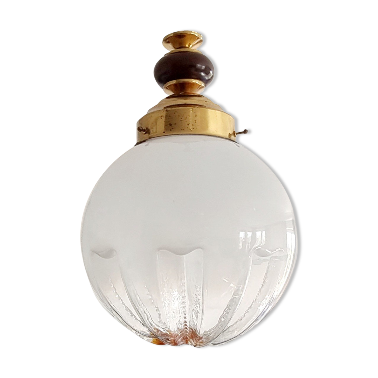 Large Mid-Century Murano Glass Pendant / Ceiling Lamp from Mazzega, Italy, 1970s