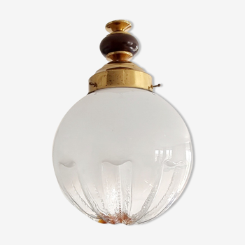 Large Mid-Century Murano Glass Pendant / Ceiling Lamp from Mazzega, Italy, 1970s