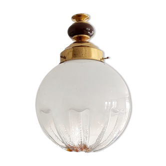 Large Mid-Century Murano Glass Pendant / Ceiling Lamp from Mazzega, Italy, 1970s