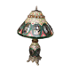 Stained glass mosaic lamp, circa 1980