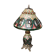 Stained glass mosaic lamp, circa 1980