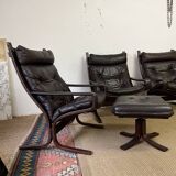 Set of 4 "Siesta" armchairs and ottoman by Ingmar Relling