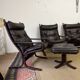 Ensemble de 4 Fauteuils et ottoman "Siesta" par Ingmar Relling