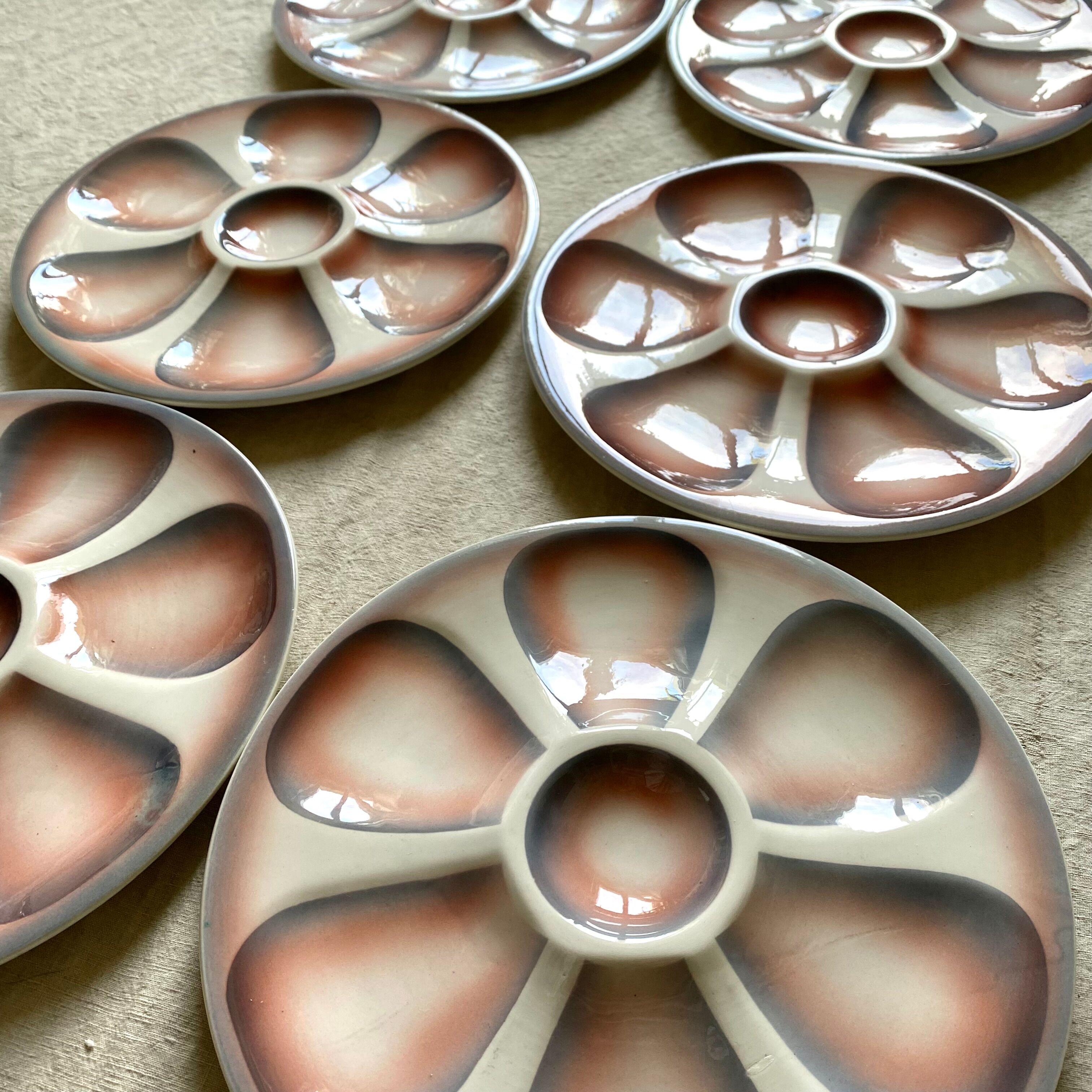 Digoin oyster plates from the 60s