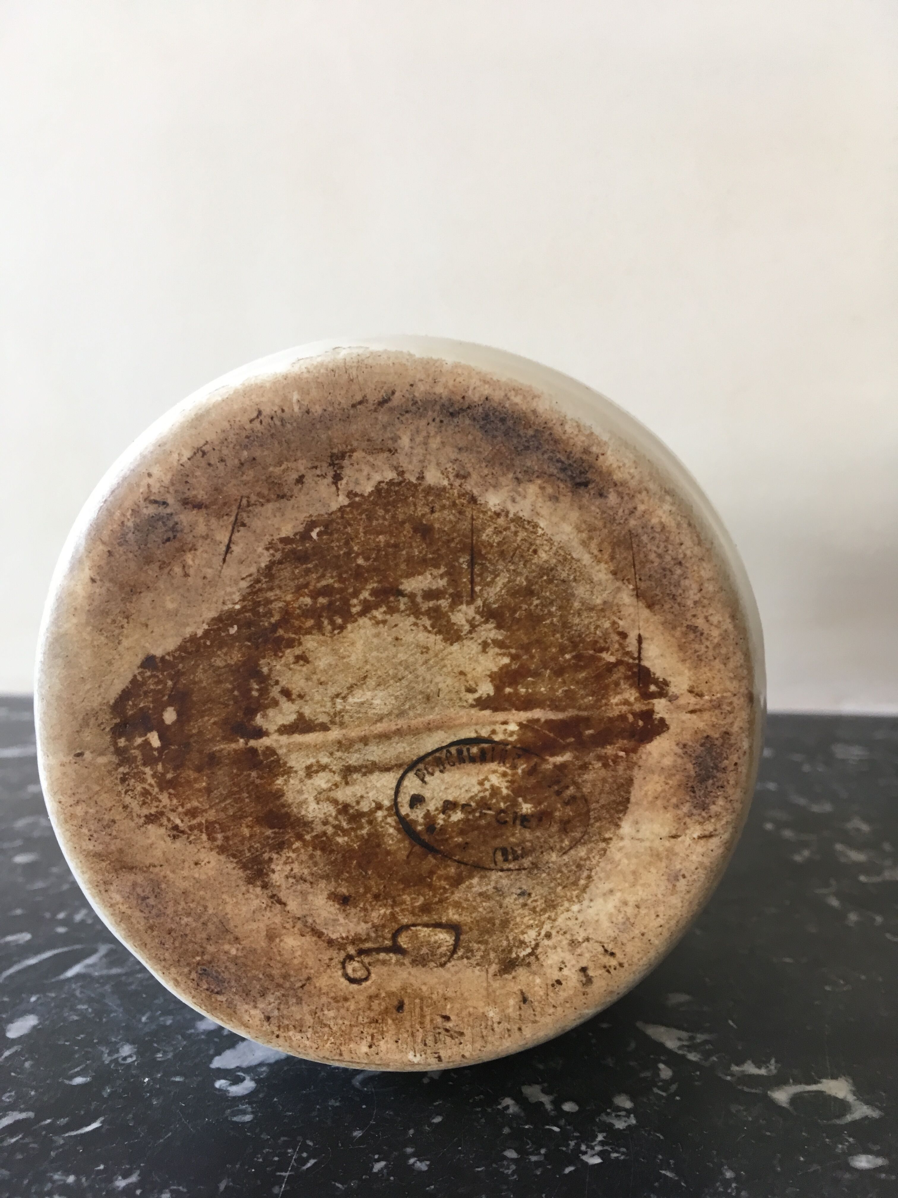 Pitcher in white fire porcelain by P. Precieux