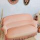 Powder pink toad bench