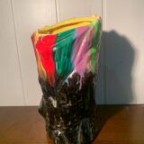 Multicolored Trunk Vase Vallauris Circa 1960 Vintage