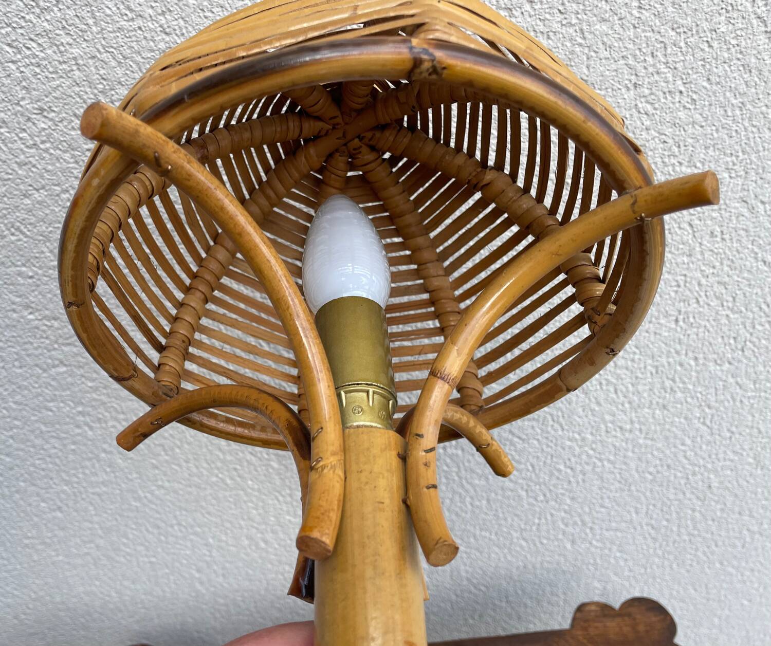 Vintage rattan lamp