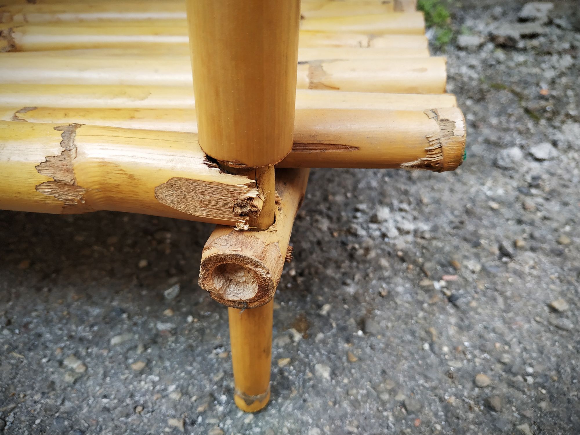 Vintage bamboo shelf
