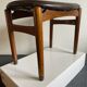 Stool in wood & leather 50/60