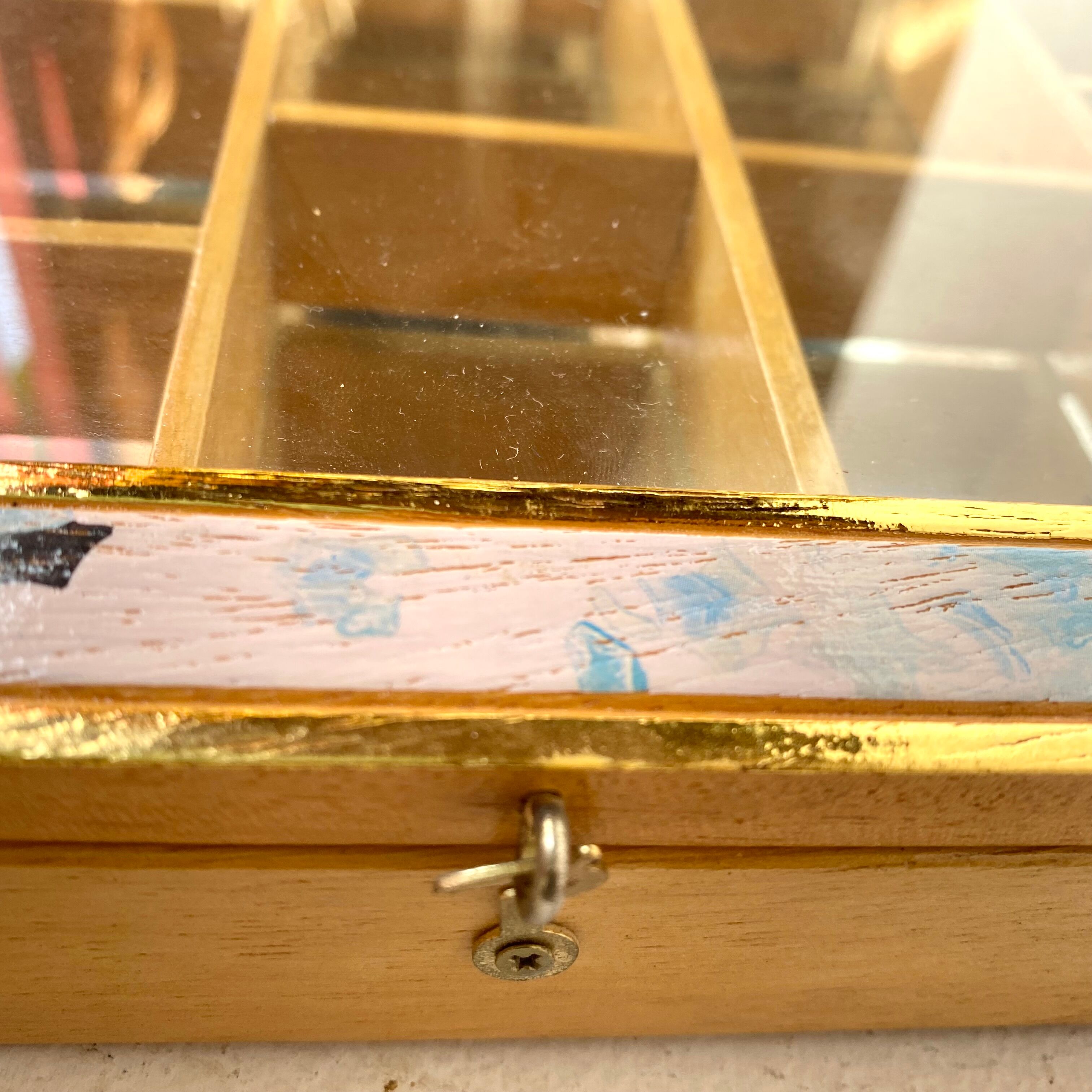 Vintage wall display cases