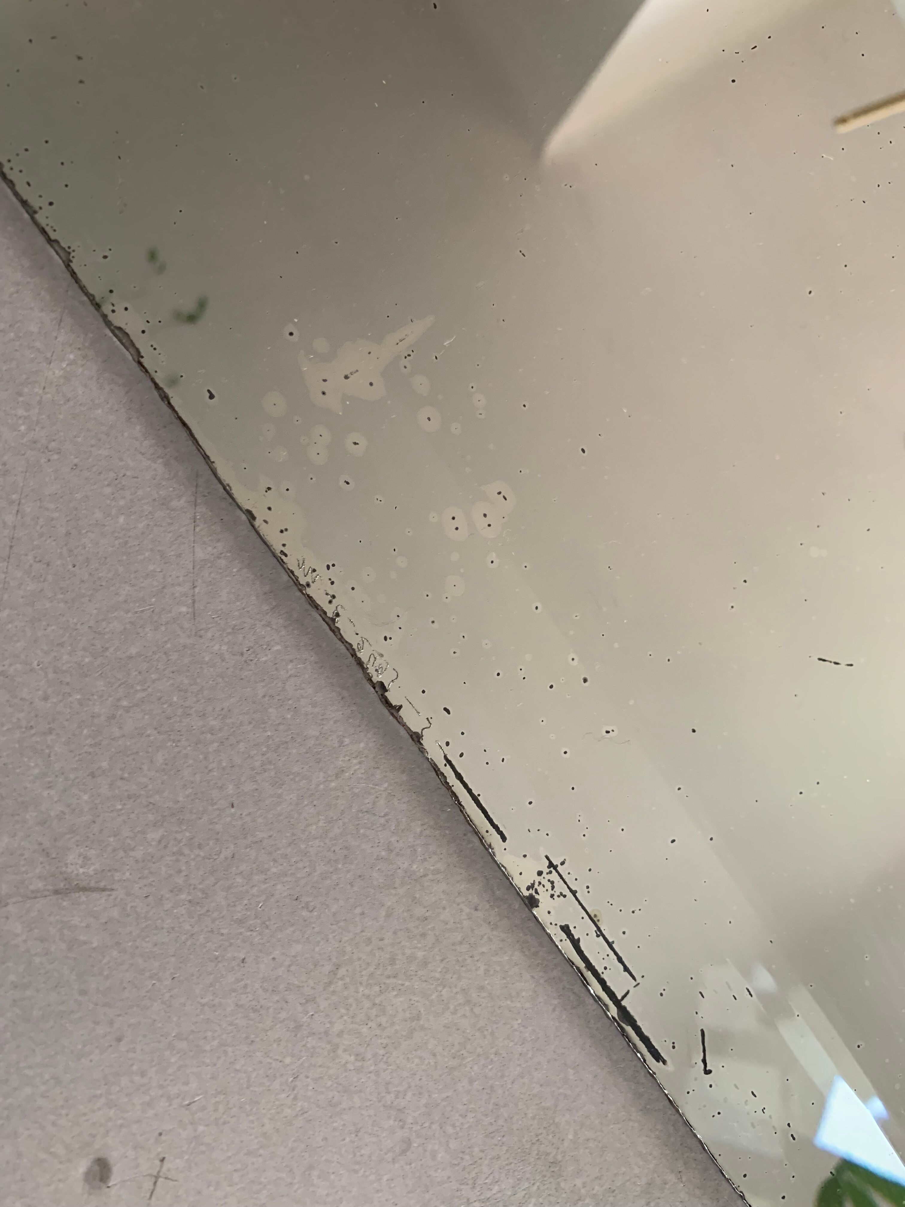 Old beveled mirror stitched 65x83cm