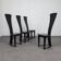 Rare set of four highback dining chairs, Italy, 1990s
