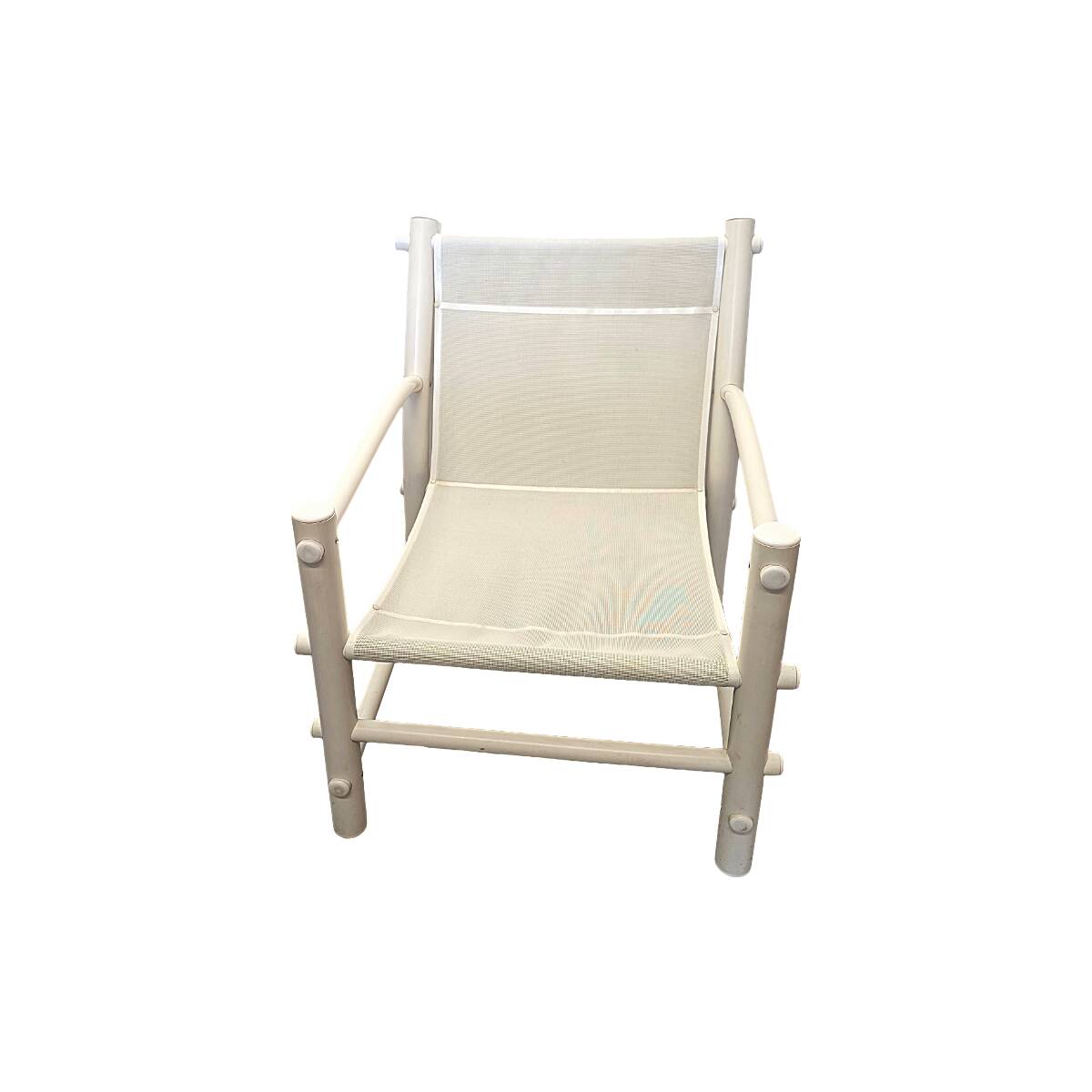 Chaise longue de jardin en PVC vintage, années 1970