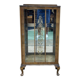 English walnut showcase from the 1950s