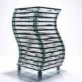 Sculptural lamp body "Stacked Glass" vintage 75-85 modernist