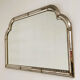 Large Spanish gilt brass & smoked mirror decorative wall mirror, 1980s