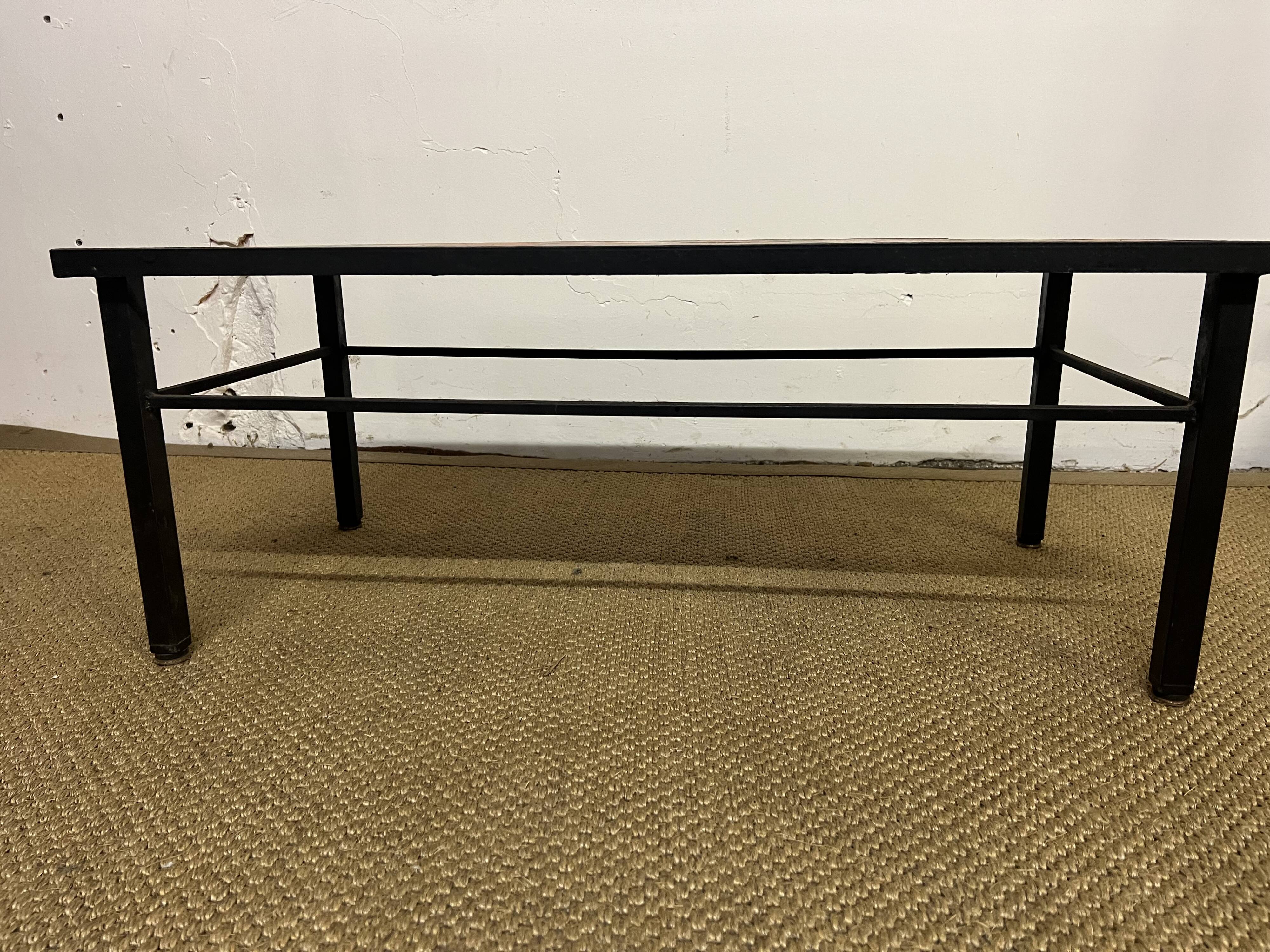 Vintage 1970s coffee table in Valauris style