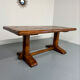 Monastery farmhouse table in thick solid oak, vintage 1960s.