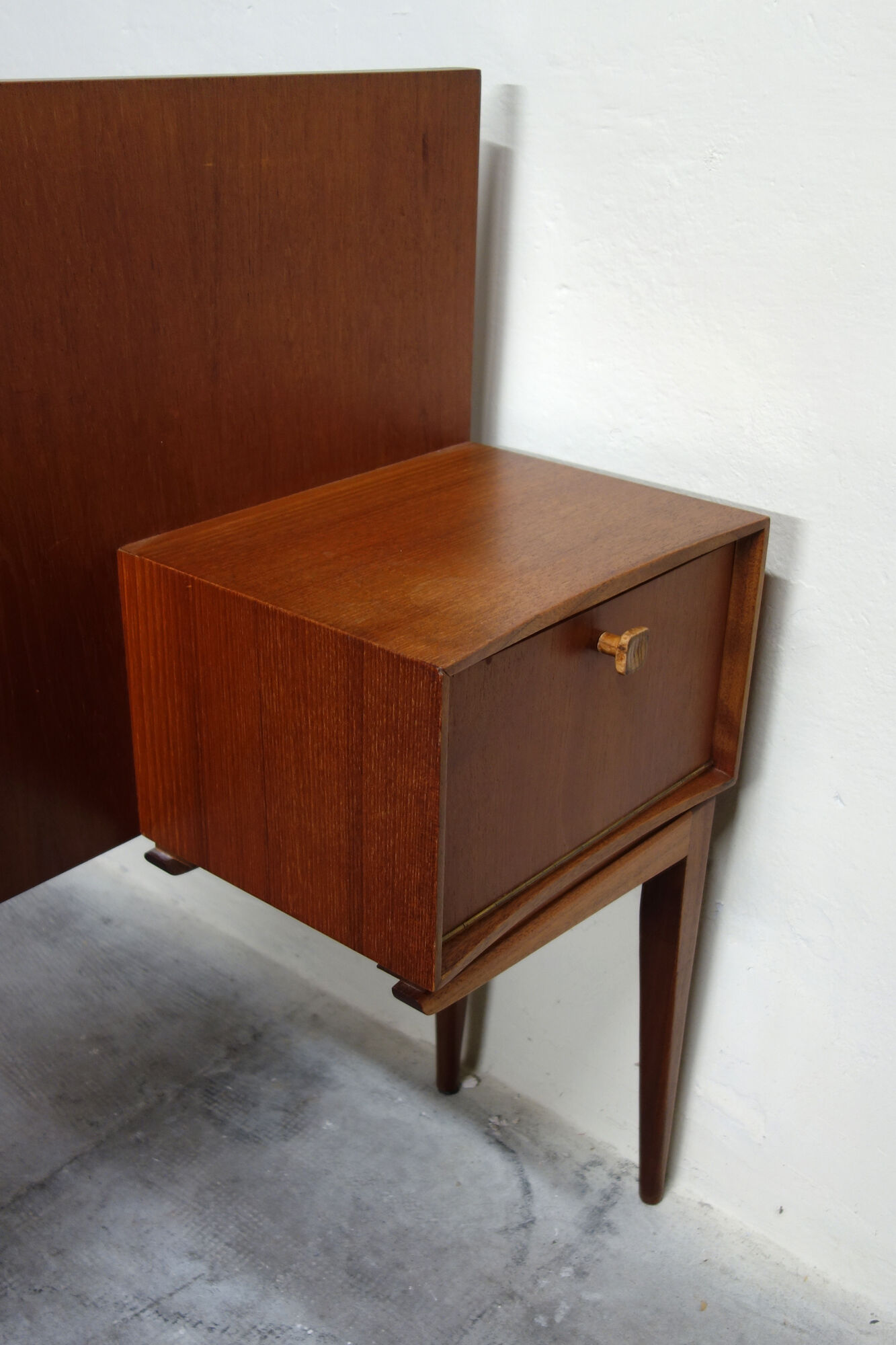 McIntosh vintage teak Scandinavian headboard, 1960