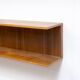 Two minimalist 60s wall shelves in walnut