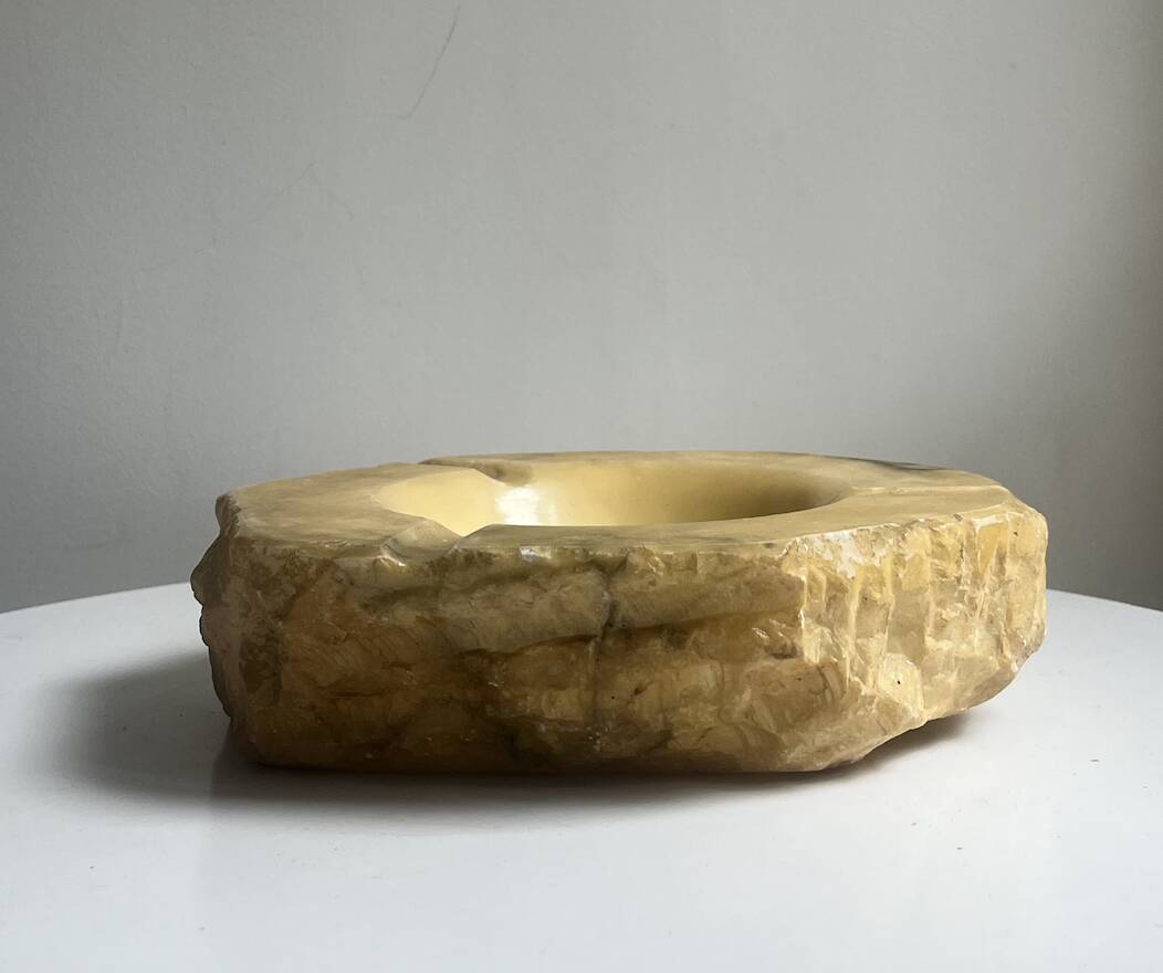Marble ashtray / pocket tray, raw shape, vintage decor Italy 1950