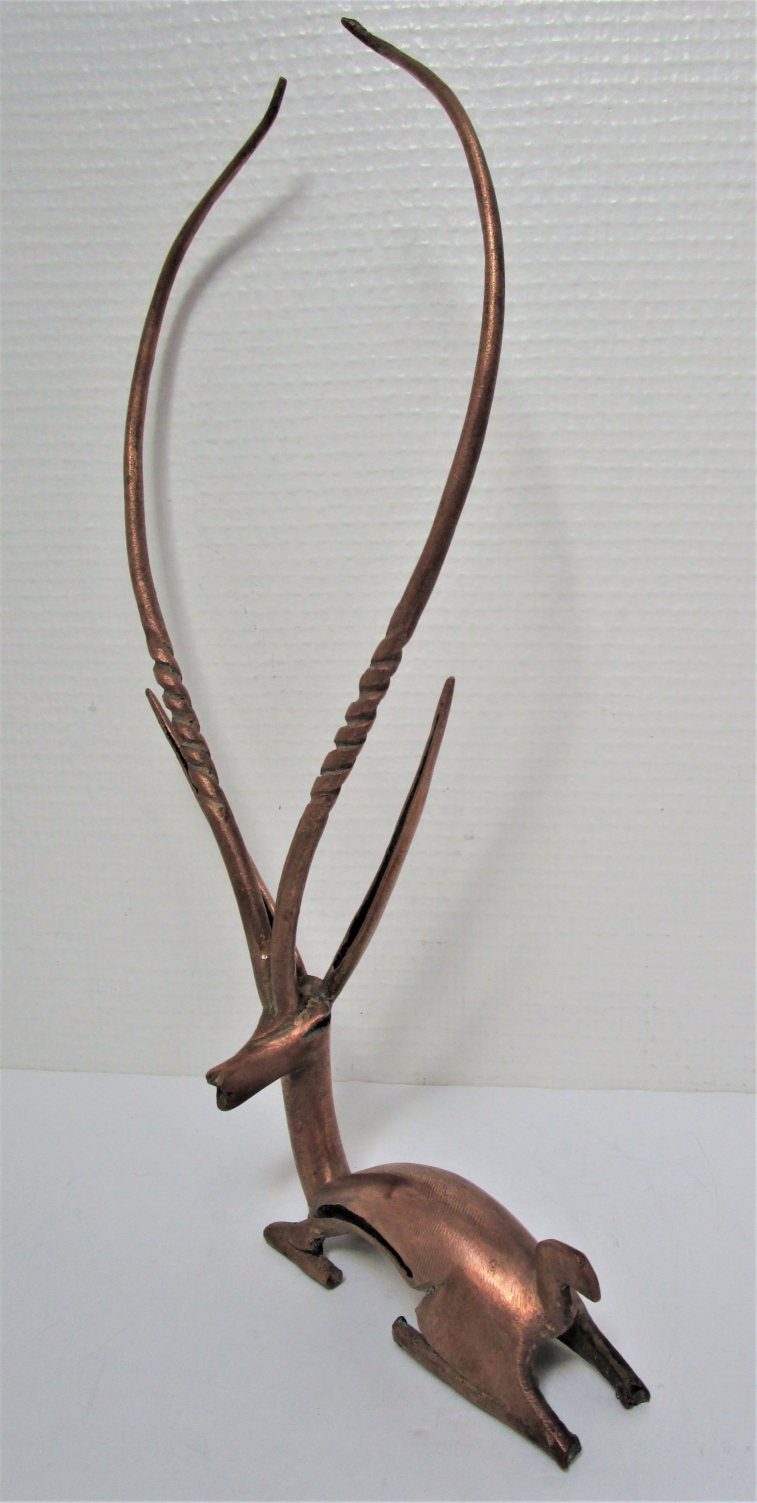Gazelle antelope brass