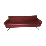 60s red velvet sofa