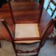 Table + extensions and chairs Gerbeau mahogany vintage wood